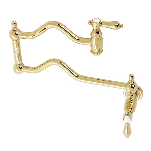KS2102BAL Heirloom Wall Mount Pot Filler, Polished Brass